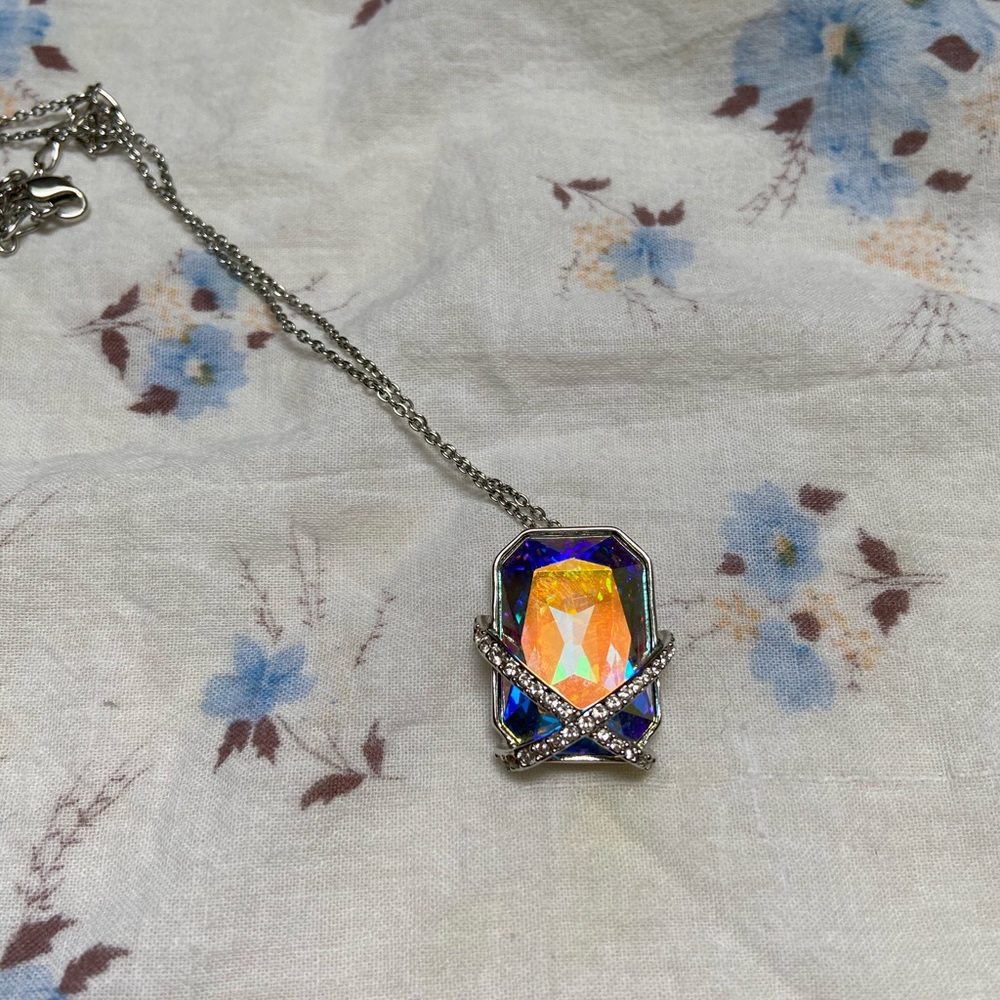 Swarovski Sparkling Supernova Silver Necklace